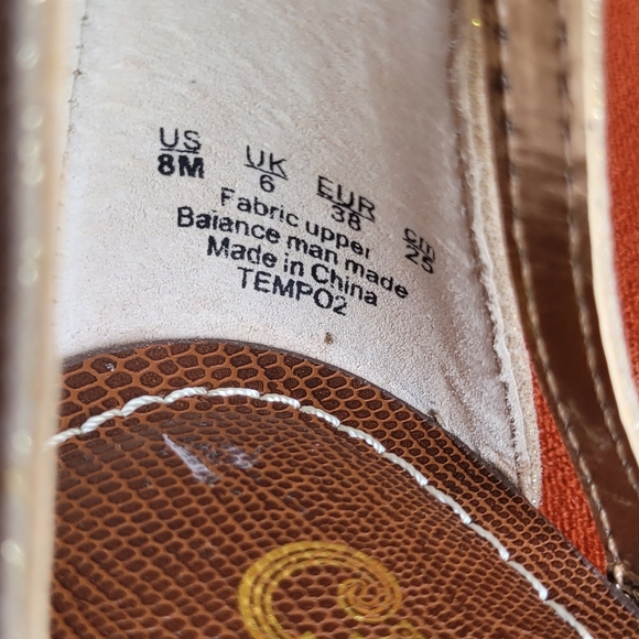 CARLOS by Carlos Santana Tempo Rose Gold Leaf Sandal Size 8 - Picture 9 of 10